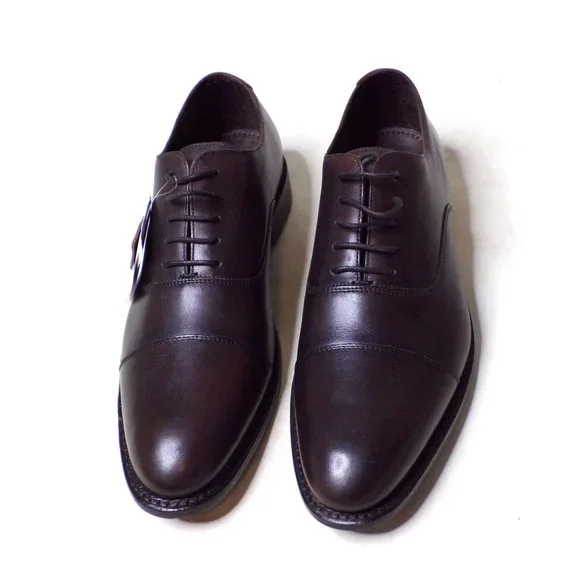 🆕 ANTHONY VEER Mens Essentials Clinton Welted Oxford Shoes Leather 12 Espresso